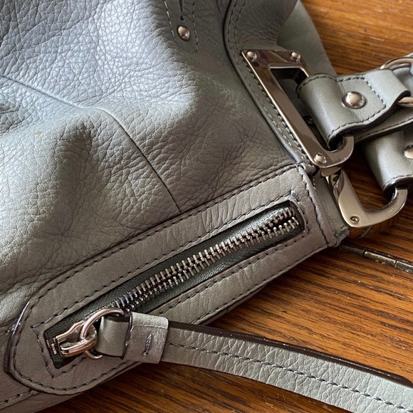 B. Makowsky Teal Pebble Leather Bag NWT - Picture 5 of 8